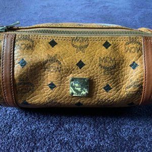 MCM vintage barrel shoulder bag Cognac Visetos